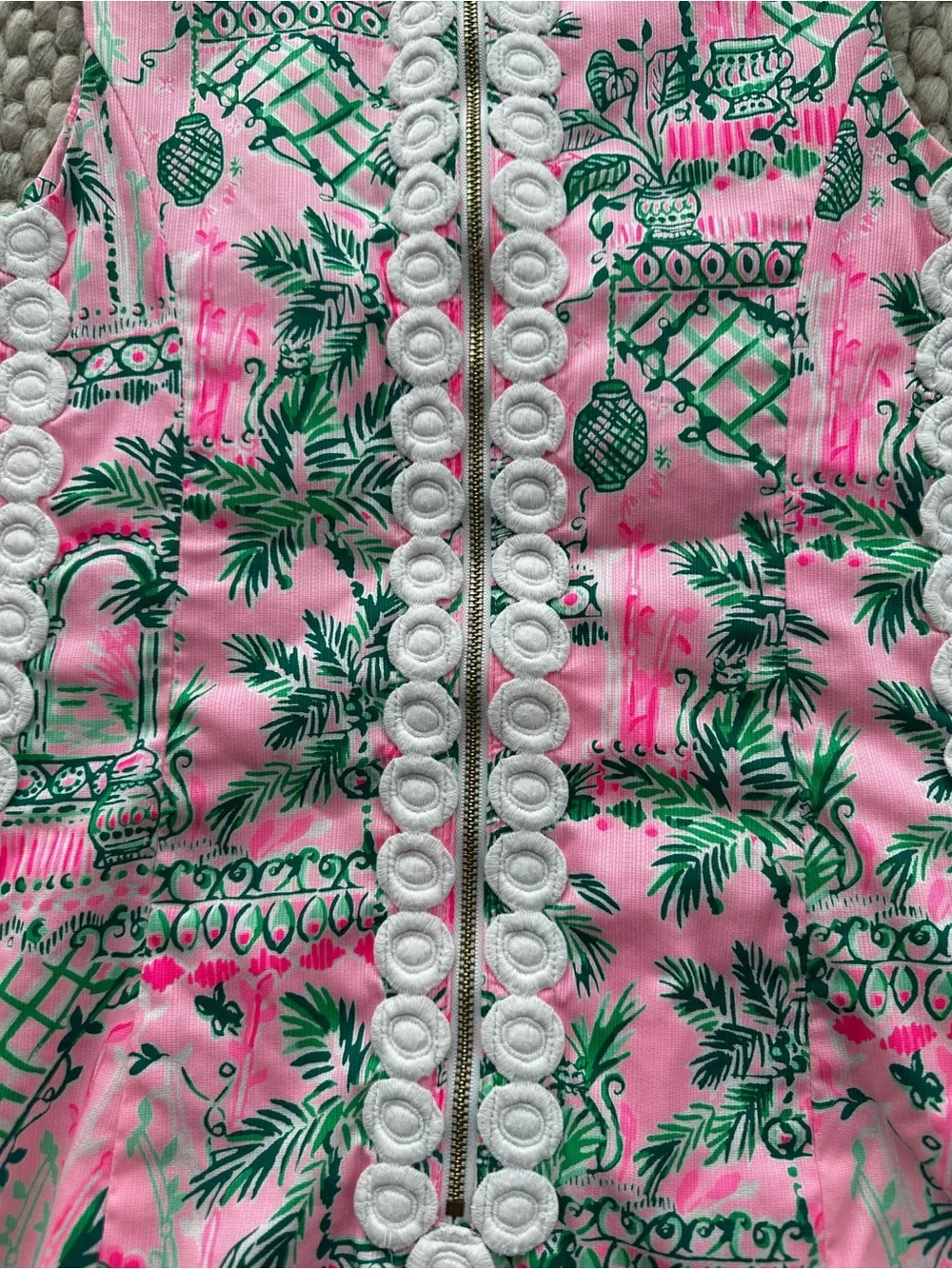 Lilly Pulitzer Pink & Green Tropical Print Mini Dress - Picture 5 of 7